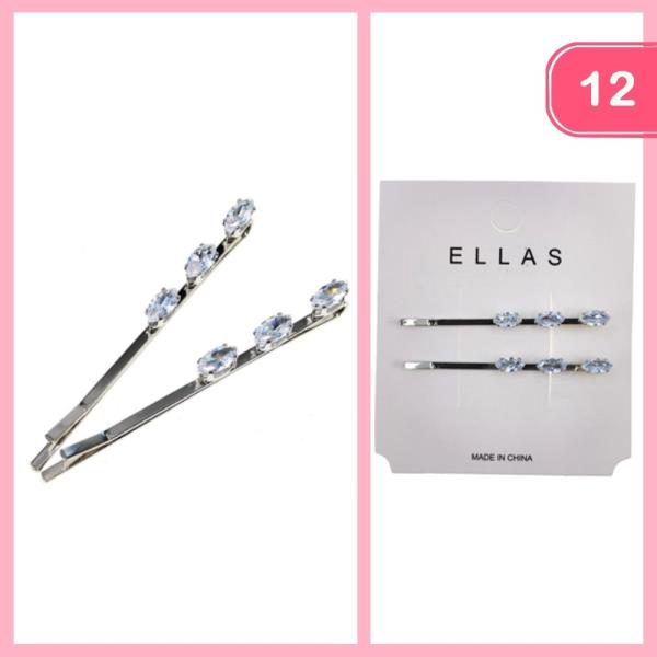 RHINESTONE BOBBY PIN (12 UNITS)