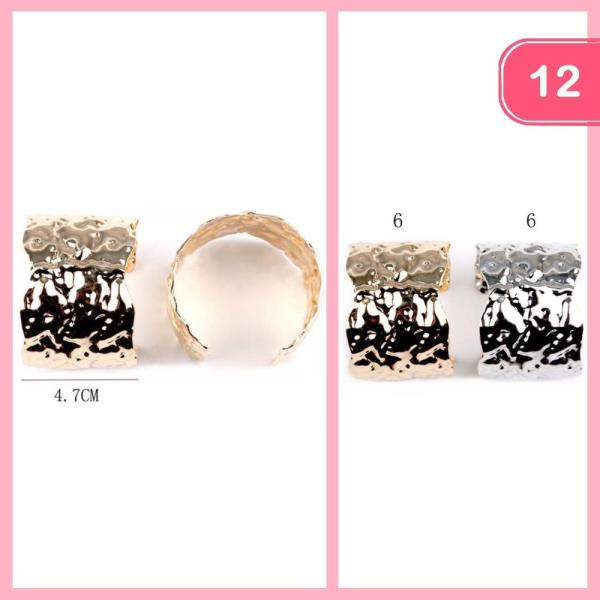 TEXTURED OPEN CUFF BRACELET (12 UNITS)