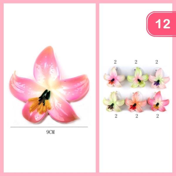 FLOWER HAIR CLAW CLIP (12 UNITS)