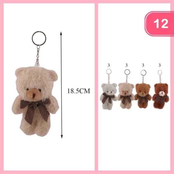 TEDDY BEAR W/ BOW KEYCHAIN (12 UNITS)